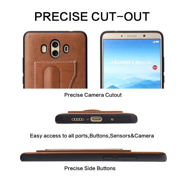 Fierre Shann Full Coverage Protective Leather Case for Huawei Mate 10, with Holder & Card Slot