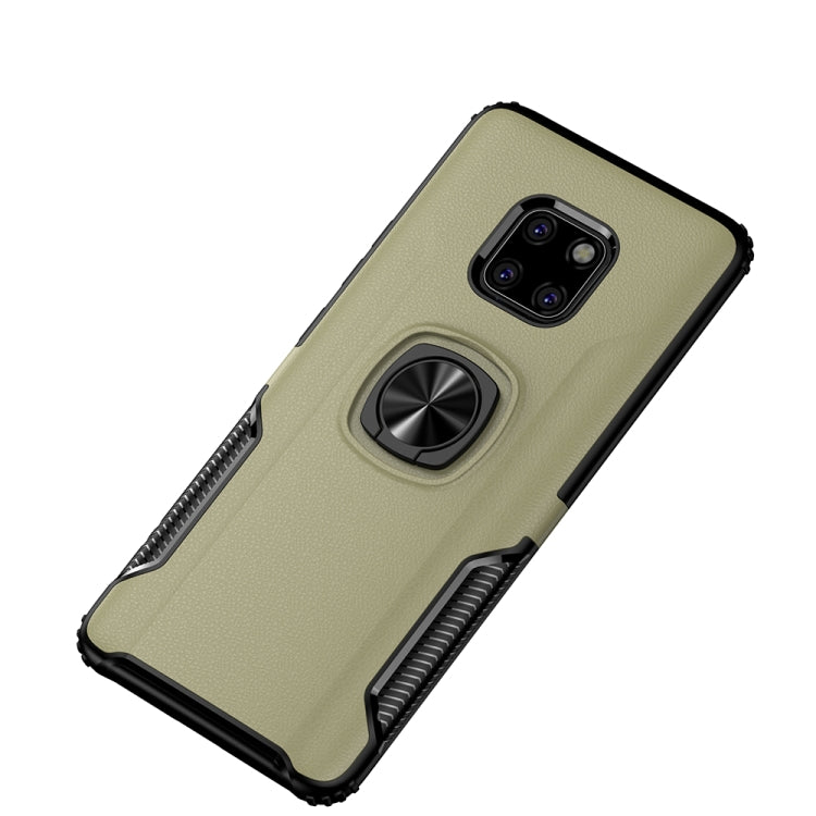 Shockproof Car Magnetic Case with 360 Degree Gold Armor Ring for Huawei Mate 20 Pro