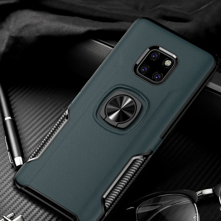 Shockproof Car Magnetic Case with 360 Degree Gold Armor Ring for Huawei Mate 20 Pro