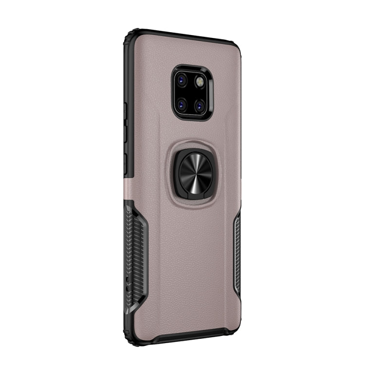 Shockproof Car Magnetic Case with 360 Degree Gold Armor Ring for Huawei Mate 20 Pro