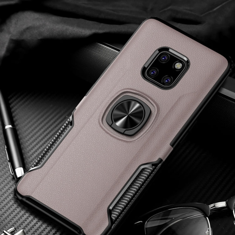 Shockproof Car Magnetic Case with 360 Degree Gold Armor Ring for Huawei Mate 20 Pro