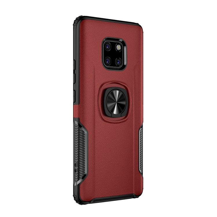 Shockproof Car Magnetic Case with 360 Degree Gold Armor Ring for Huawei Mate 20 Pro