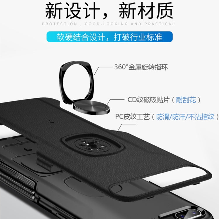 Shockproof Car Magnetic Case with 360 Degree Gold Armor Ring for Huawei Mate 20 Pro