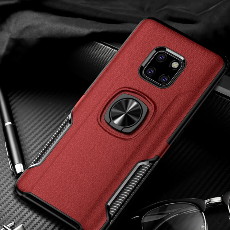 Shockproof Car Magnetic Case with 360 Degree Gold Armor Ring for Huawei Mate 20 Pro