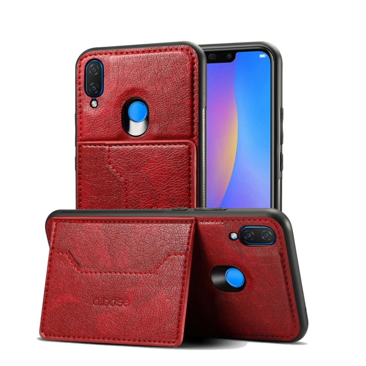 Dibase TPU + PC + PU Crazy Horse Texture Protective Case for Huawei Nova 3i, with Holder & Card Slots