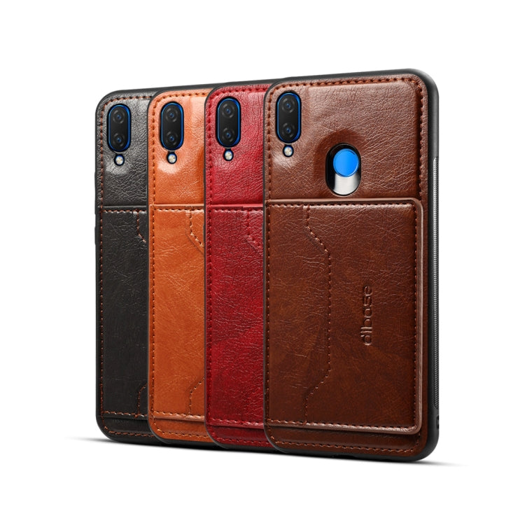 Dibase TPU + PC + PU Crazy Horse Texture Protective Case for Huawei Nova 3, with Holder & Card Slots