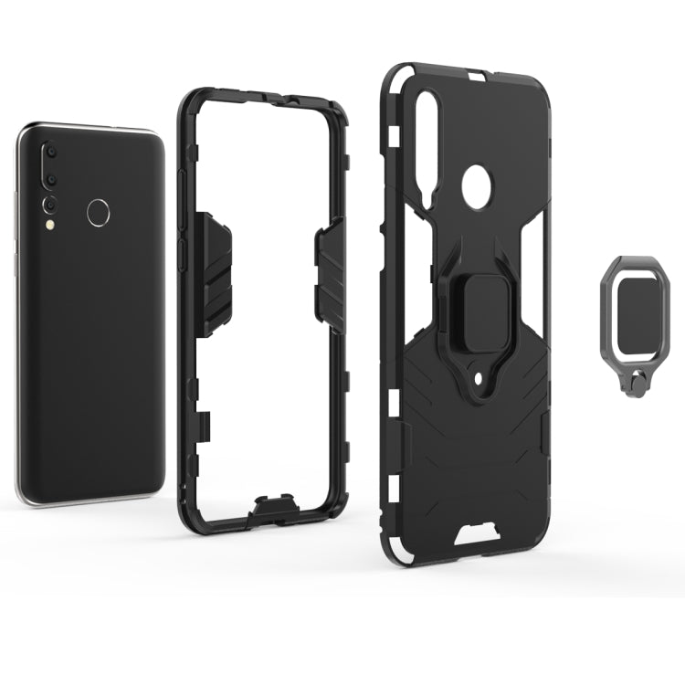 PC + TPU Shockproof Protective Case with Magnetic Ring Holder for Huawei Nova 4