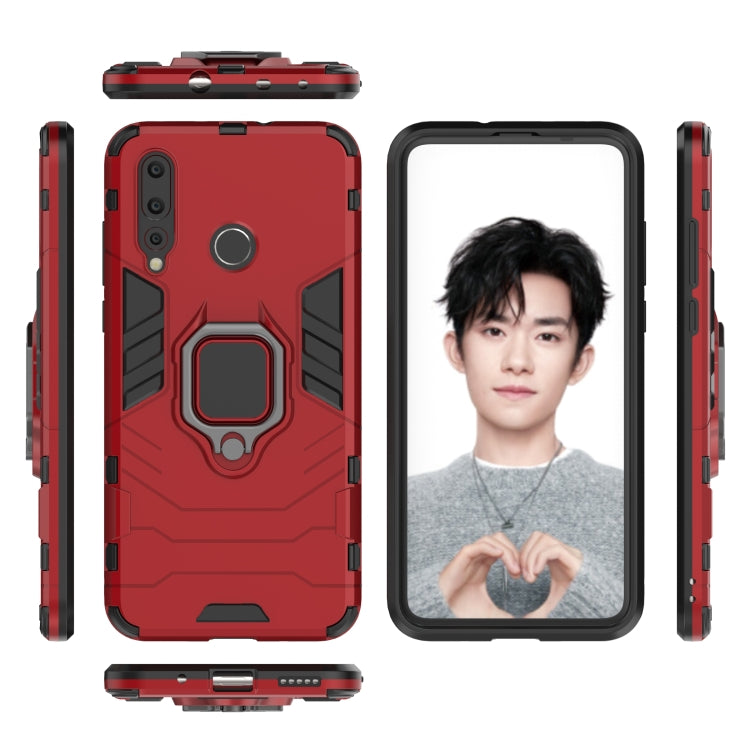 PC + TPU Shockproof Protective Case with Magnetic Ring Holder for Huawei Nova 4