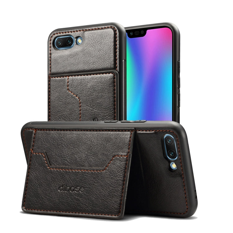 Dibase TPU + PC + PU Crazy Horse Texture Leather Case for Huawei Honor 10, with Holder & Card Slots
