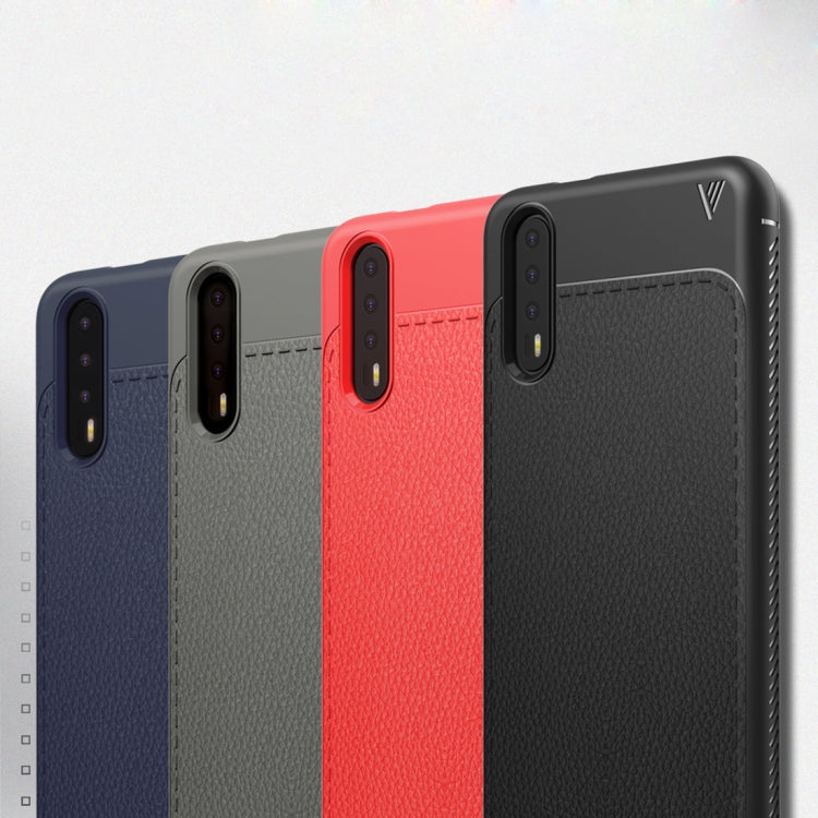 Lenuo for Leshen Series Huawei P20 TPU Litchi Texture Dropproof Protective Back Cover Case