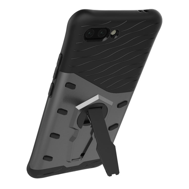 PC + TPU Dropproof Sniper Hybrid Case for Huawei Honor 10, with 360 Degree Rotation Holder