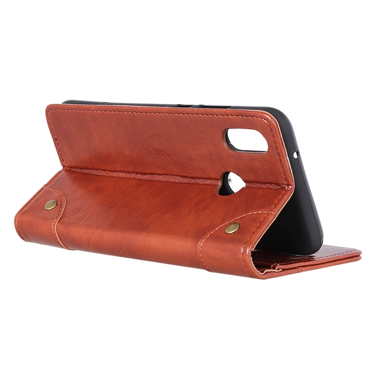 Copper Buckle Nappa Texture Horizontal Flip Leather Case for Huawei Y9 (2019), with Holder & Card Slots & Wallet
