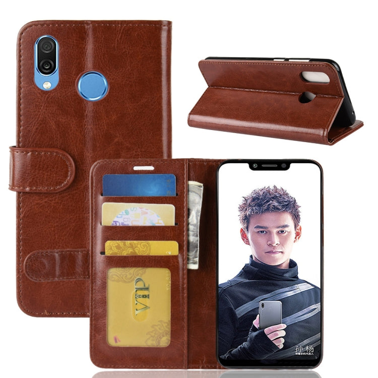 PU + TPU Crazy Horse Texture Horizontal Flip Leather Case for Huawei Honor Play, with Wallet & Holder & Card Slots