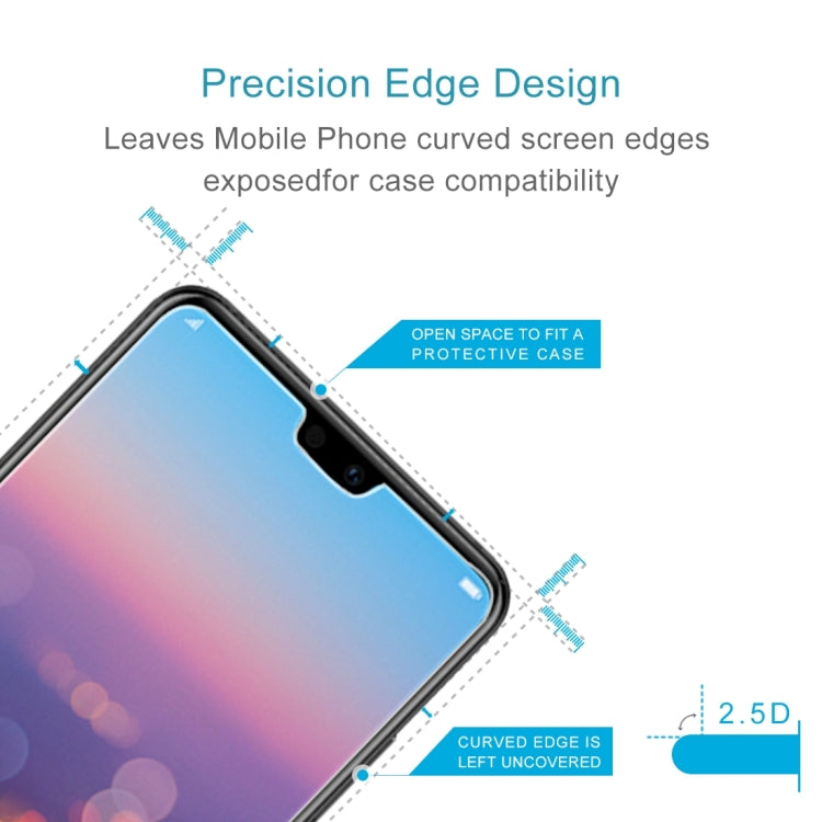 50 PCS for Huawei P20 0.26mm 9H Surface Hardness 2.5D Explosion-proof Tempered Glass Screen Film, No Retail Package