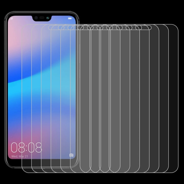 10 PCS for Huawei P20 Lite 0.26mm 9H Surface Hardness 2.5D Explosion-proof Tempered Glass Screen Film