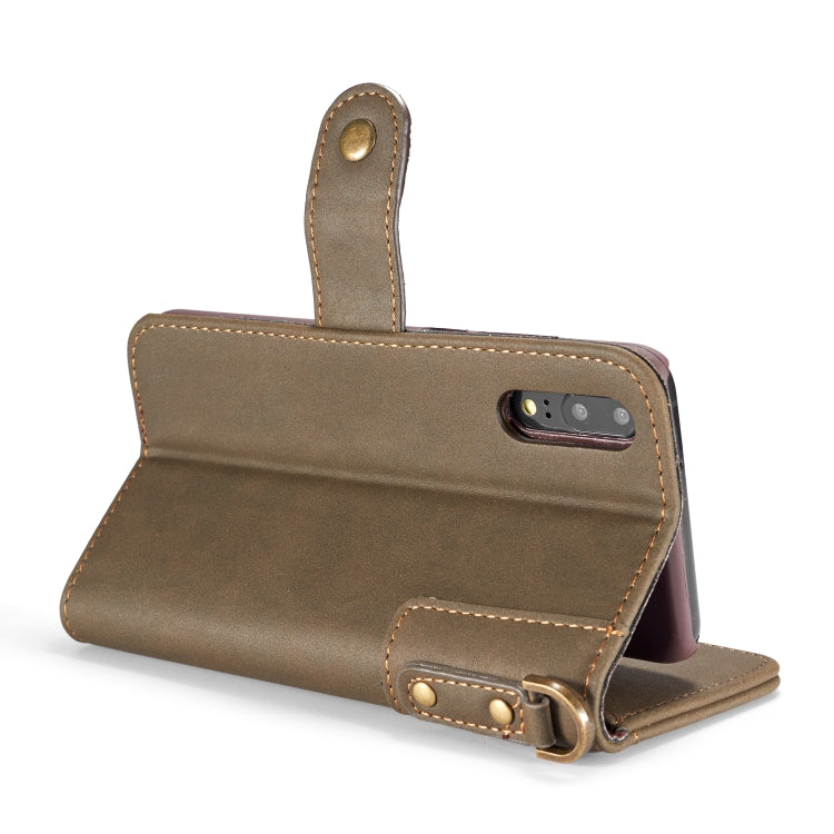 Cowhide Texture Horizontal Flip Leather Case for Huawei P20, with Holder & Card Slots & Wallet & Sling