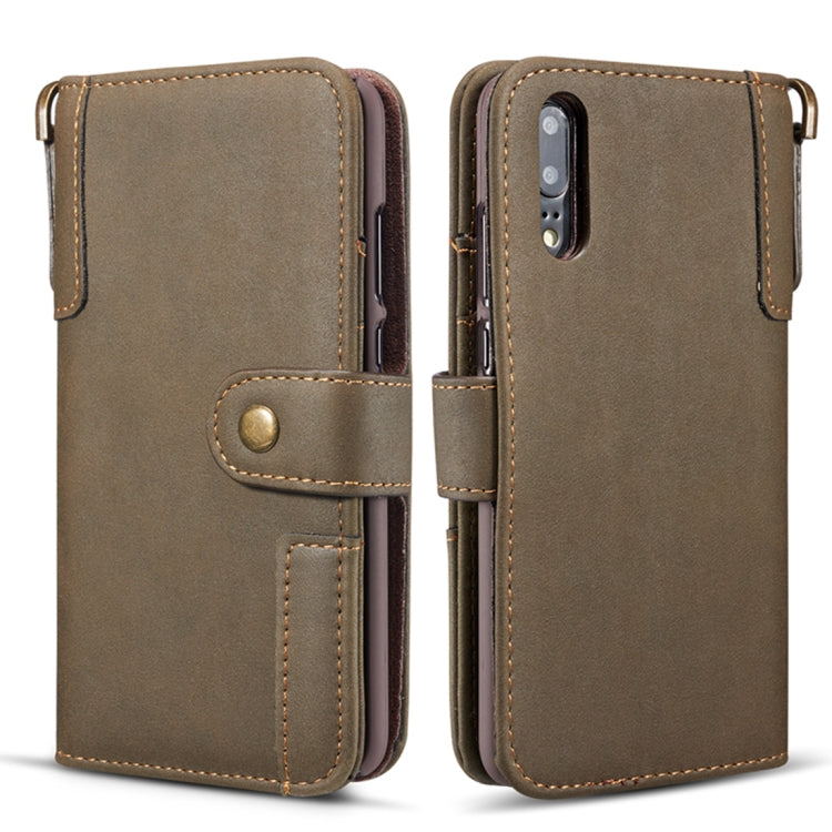 Cowhide Texture Horizontal Flip Leather Case for Huawei P20, with Holder & Card Slots & Wallet & Sling