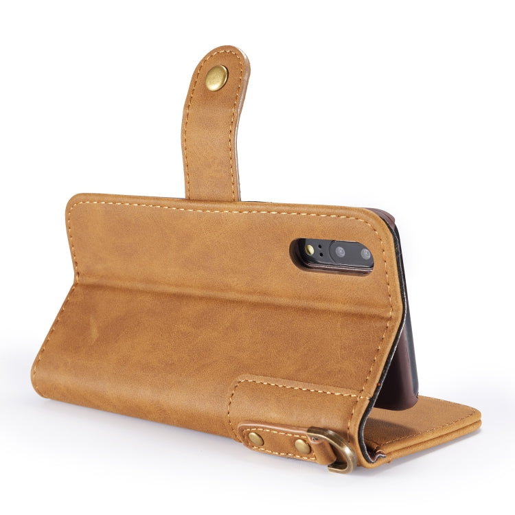Cowhide Texture Horizontal Flip Leather Case for Huawei P20, with Holder & Card Slots & Wallet & Sling