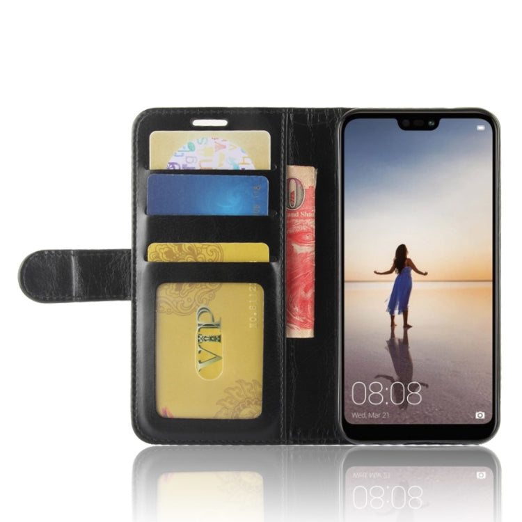 For Huawei P20 Lite PU + TPU Crazy Horse Texture Horizontal Flip Leather Case with Wallet & Holder & Card Slots
