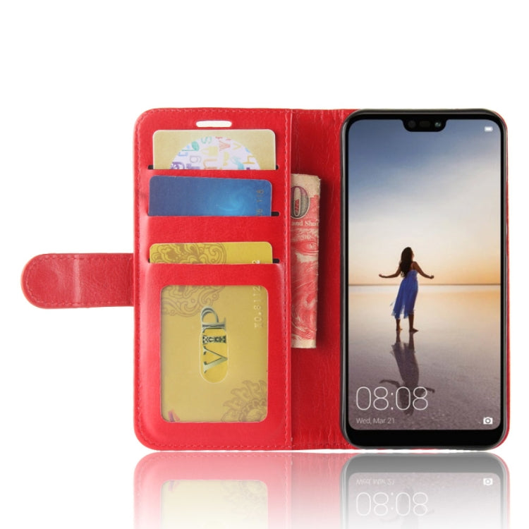For Huawei P20 Lite PU + TPU Crazy Horse Texture Horizontal Flip Leather Case with Wallet & Holder & Card Slots