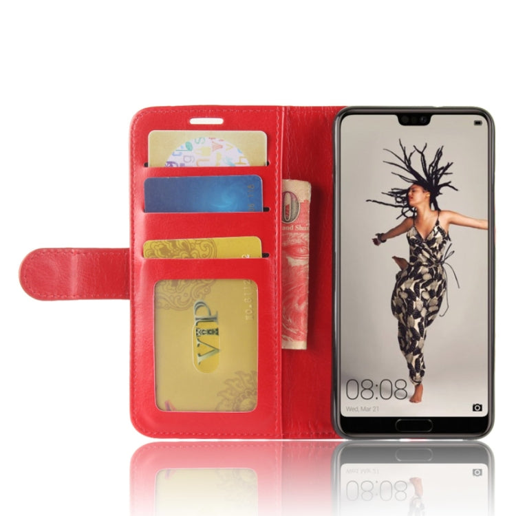 For Huawei P20 PU + TPU Crazy Horse Texture Horizontal Flip Leather Case with Wallet & Holder & Card Slots