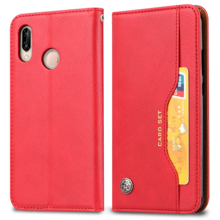 Knead Skin Texture Horizontal Flip Leather Case for Huawei P30 Lite, with Photo Frame & Holder & Card Slots & Wallet