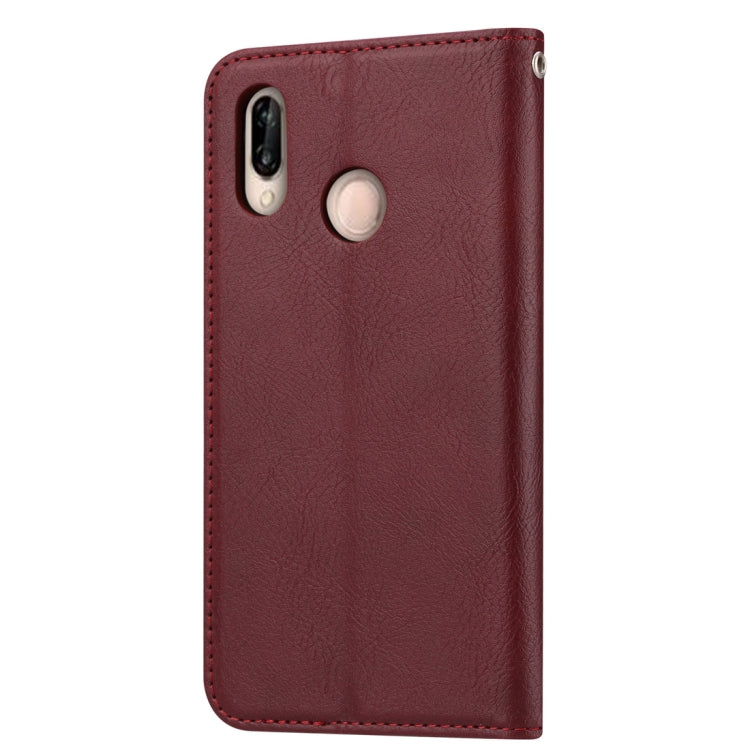 Knead Skin Texture Horizontal Flip Leather Case for Huawei P30 Lite, with Photo Frame & Holder & Card Slots & Wallet
