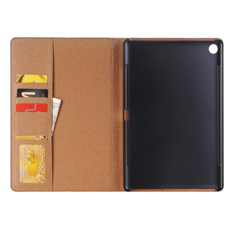 For Huawei MediaPad M5 10.8 inch Retro Style Horizontal Flip PU Leather Case with Holder & Wallet