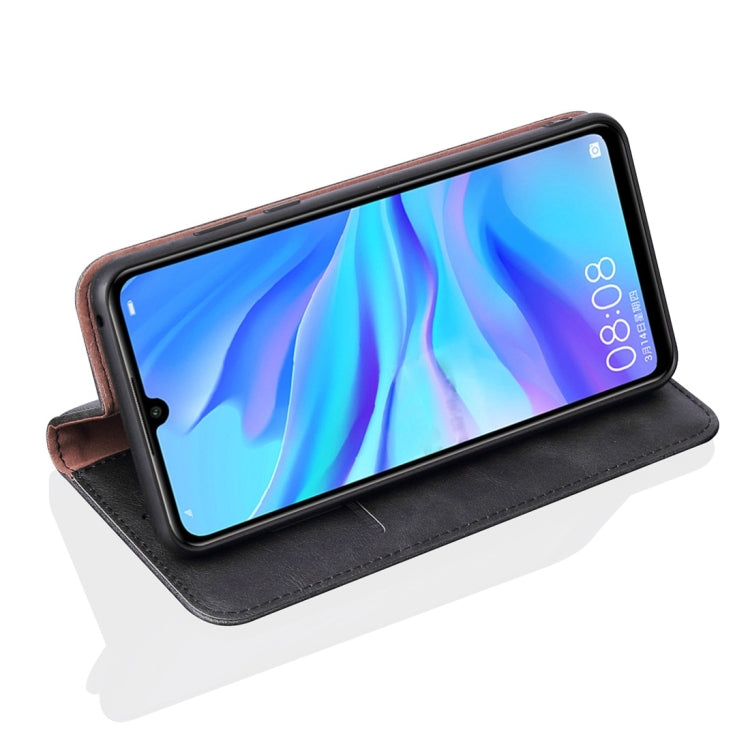 Casual Style Retro Crazy Horse Texture Horizontal Flip Leather Case for Huawei P30 Lite / Nova 4e, with Card Slots & Holder & Wallet