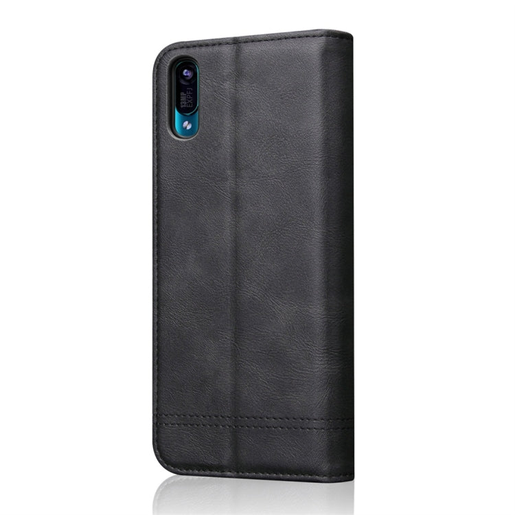 Casual Style Retro Crazy Horse Texture Horizontal Flip Leather Case for Huawei Y6 Pro / Enjoy 9e, with Card Slots & Holder & Wallet