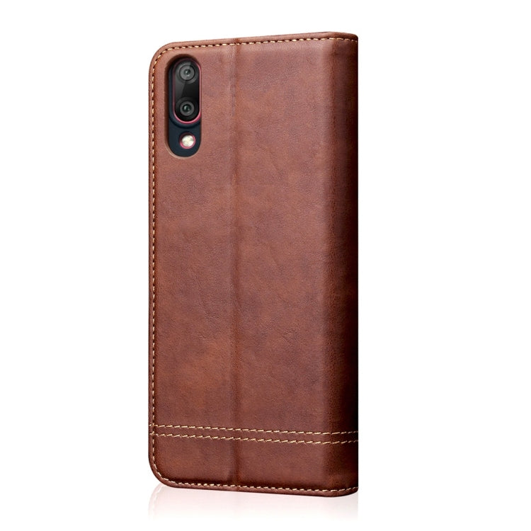 Casual Style Retro Crazy Horse Texture Horizontal Flip Leather Case for Huawei Y7 Pro (2019) / Enjoy 9, with Card Slots & Holder & Wallet