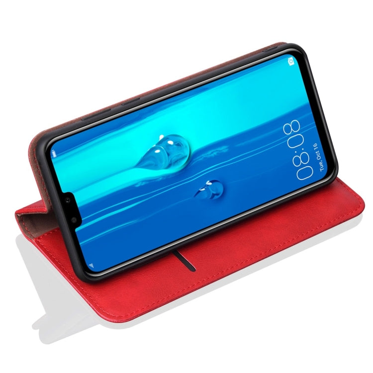 Casual Style Retro Crazy Horse Texture Horizontal Flip Leather Case for Huawei Y9 (2019) / Enjoy 9 Plus, with Card Slots & Holder & Wallet