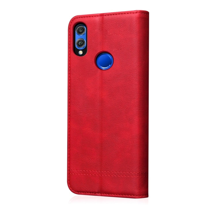 Casual Style Retro Crazy Horse Texture Horizontal Flip Leather Case for Huawei Honor 8X, with Card Slots & Holder & Wallet