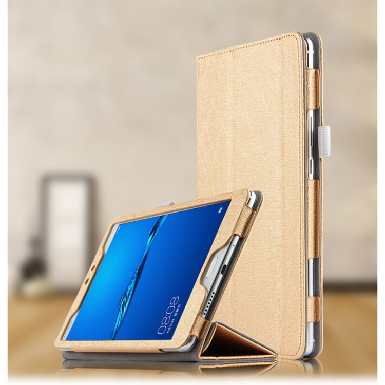 For Huawei MediaPad M5 8.4 inch Texture Horizontal Flip Leather Case with Tri-fold Holder & Sleep / Wake-up Function