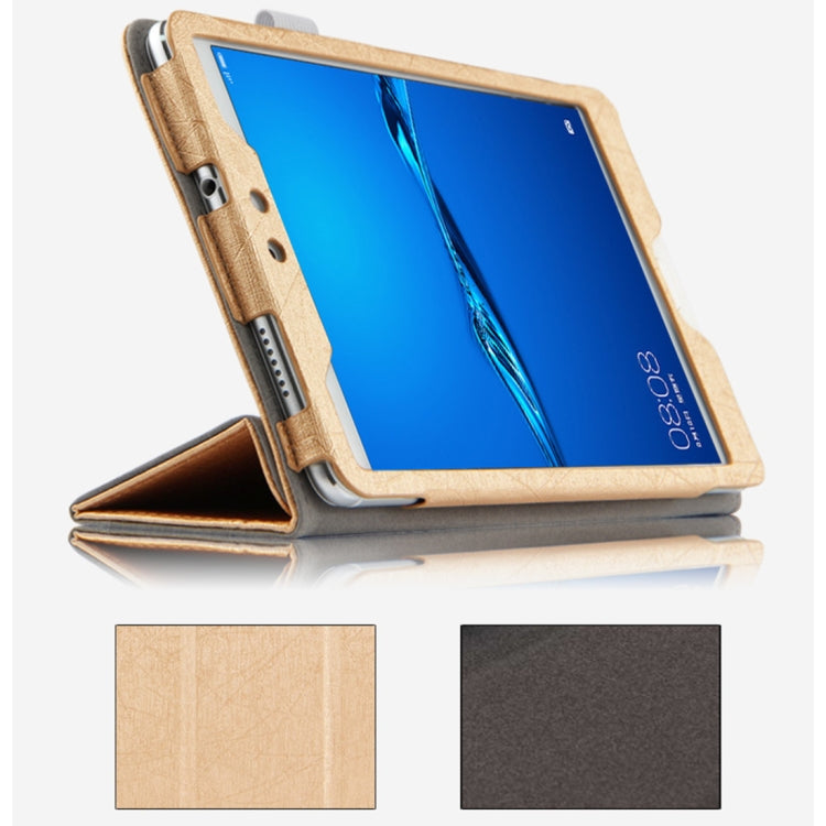 For Huawei MediaPad M5 8.4 inch Texture Horizontal Flip Leather Case with Tri-fold Holder & Sleep / Wake-up Function
