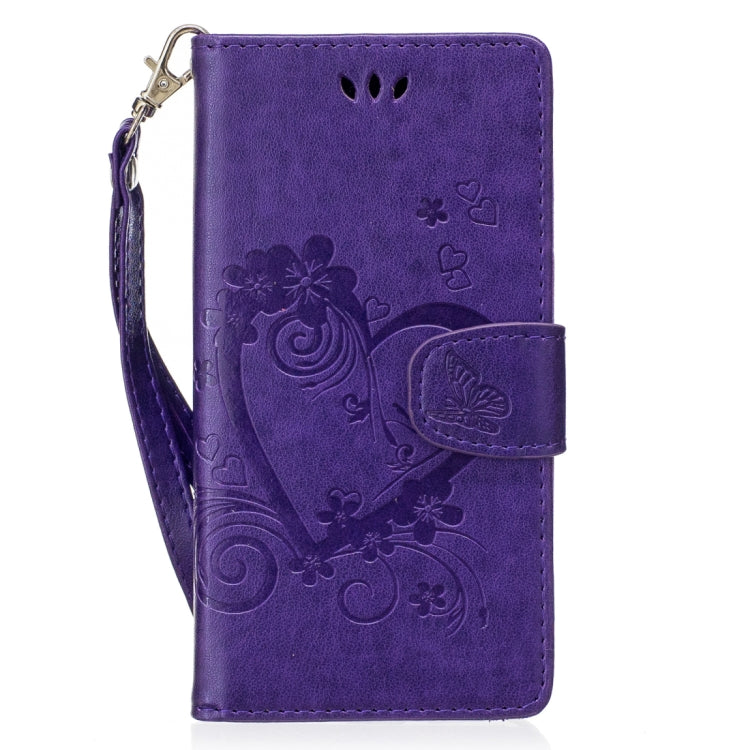 For Huawei P8 lite (2017) Pressed Flowers Butterfly Love Pattern Horizontal Flip Leather Case with Holder & Card Slots & Wallet & Lanyard