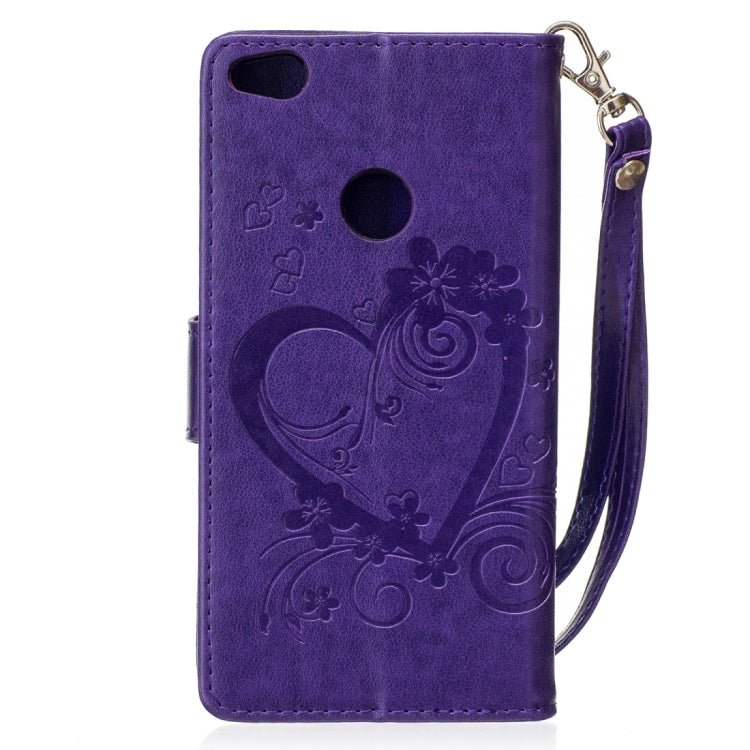 For Huawei P8 lite (2017) Pressed Flowers Butterfly Love Pattern Horizontal Flip Leather Case with Holder & Card Slots & Wallet & Lanyard