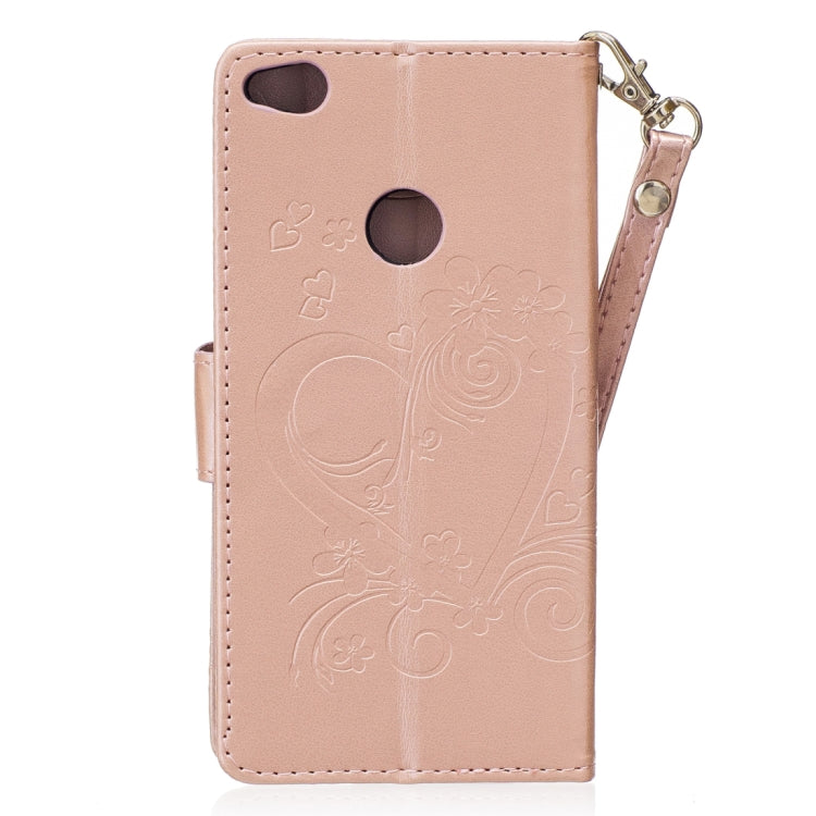 For Huawei P8 lite (2017) Pressed Flowers Butterfly Love Pattern Horizontal Flip Leather Case with Holder & Card Slots & Wallet & Lanyard