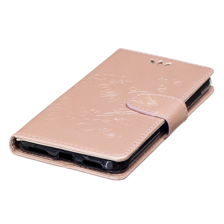 For Huawei P8 lite (2017) Pressed Flowers Butterfly Love Pattern Horizontal Flip Leather Case with Holder & Card Slots & Wallet & Lanyard