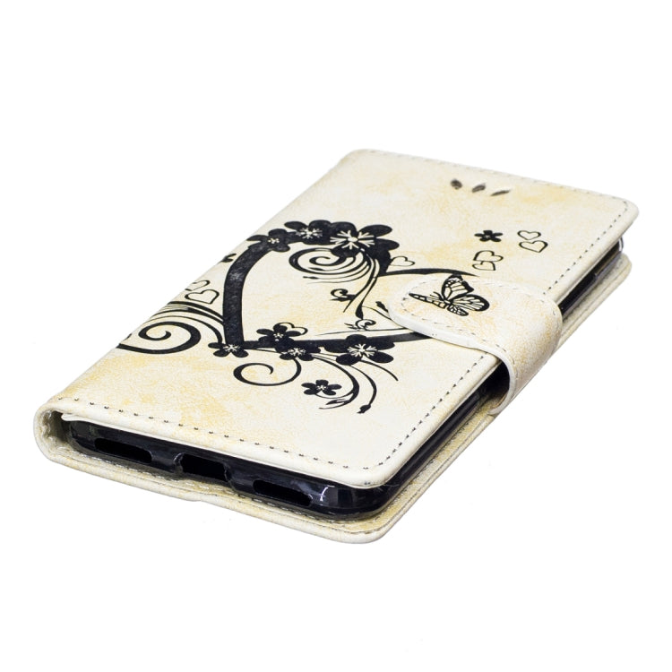 For Huawei P8 lite (2017) Pressed Flowers Butterfly Love Pattern Horizontal Flip Leather Case with Holder & Card Slots & Wallet & Lanyard