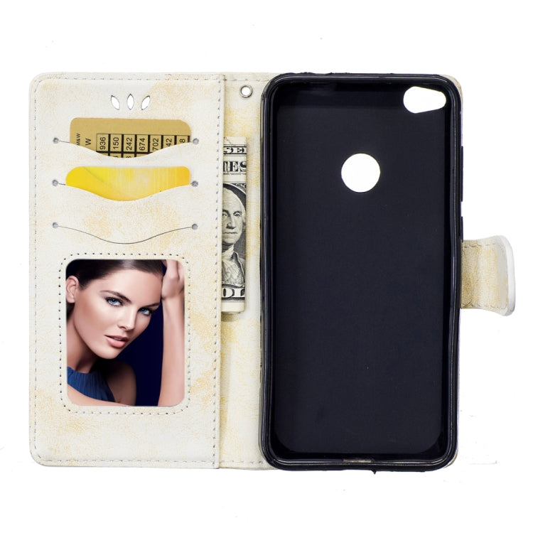 For Huawei P8 lite (2017) Pressed Flowers Butterfly Love Pattern Horizontal Flip Leather Case with Holder & Card Slots & Wallet & Lanyard