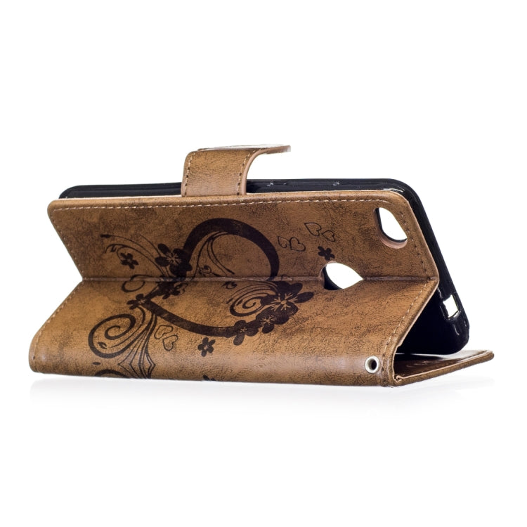 For Huawei P8 lite (2017) Pressed Flowers Butterfly Love Pattern Horizontal Flip Leather Case with Holder & Card Slots & Wallet & Lanyard