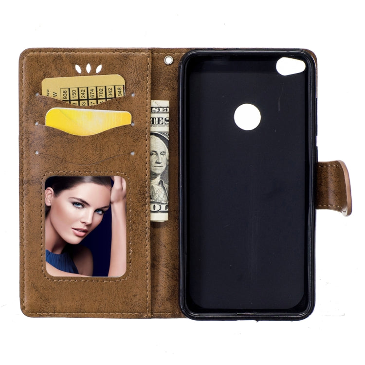 For Huawei P8 lite (2017) Pressed Flowers Butterfly Love Pattern Horizontal Flip Leather Case with Holder & Card Slots & Wallet & Lanyard