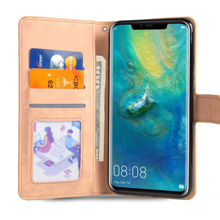 Horizontal Flip 3D Gradient Color PU + TPU Leather Case for Huawei Mate 20 Pro, with Holder & Card Slots & Photo frame