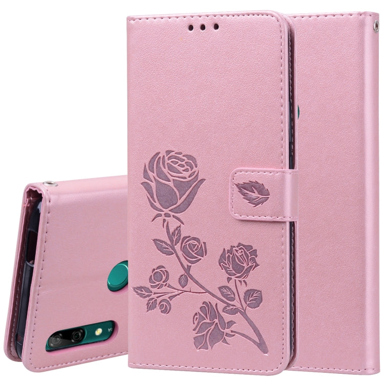Rose Embossed Horizontal Flip PU Leather Case for Huawei P Smart Z, with Holder & Card Slots & Wallet
