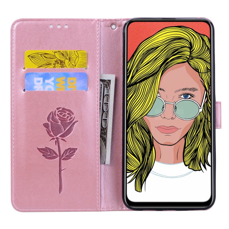 Rose Embossed Horizontal Flip PU Leather Case for Huawei P Smart Z, with Holder & Card Slots & Wallet
