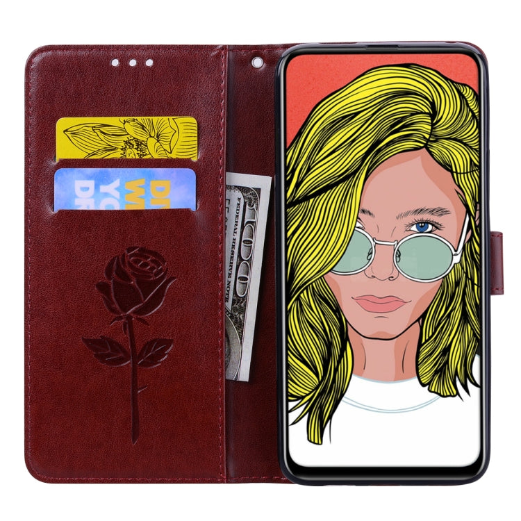 Rose Embossed Horizontal Flip PU Leather Case for Huawei P Smart Z, with Holder & Card Slots & Wallet