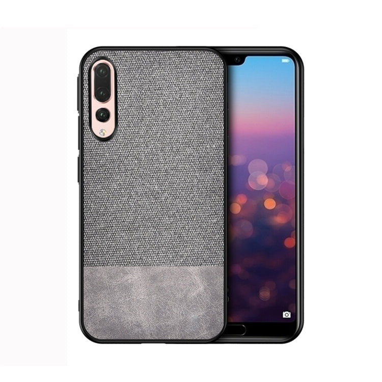 Shockproof Splicing PU + Cloth Protective Case for Huawei P20 Pro