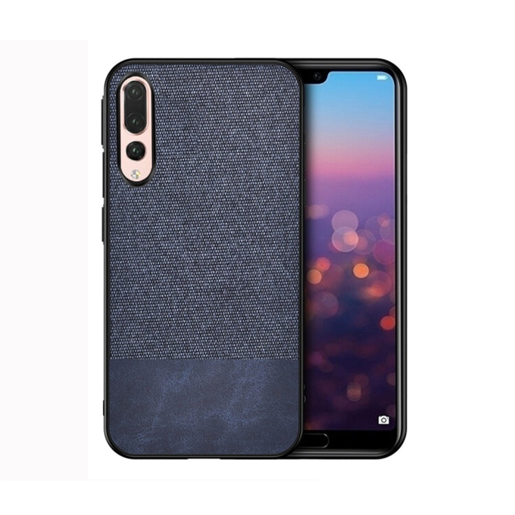 Shockproof Splicing PU + Cloth Protective Case for Huawei P20 Pro
