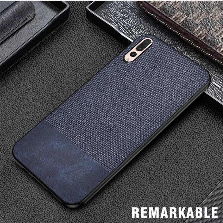 Shockproof Splicing PU + Cloth Protective Case for Huawei P20 Pro